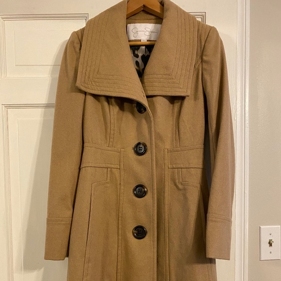 Jessica Simpson XSM Camel Wool Coat NWOT